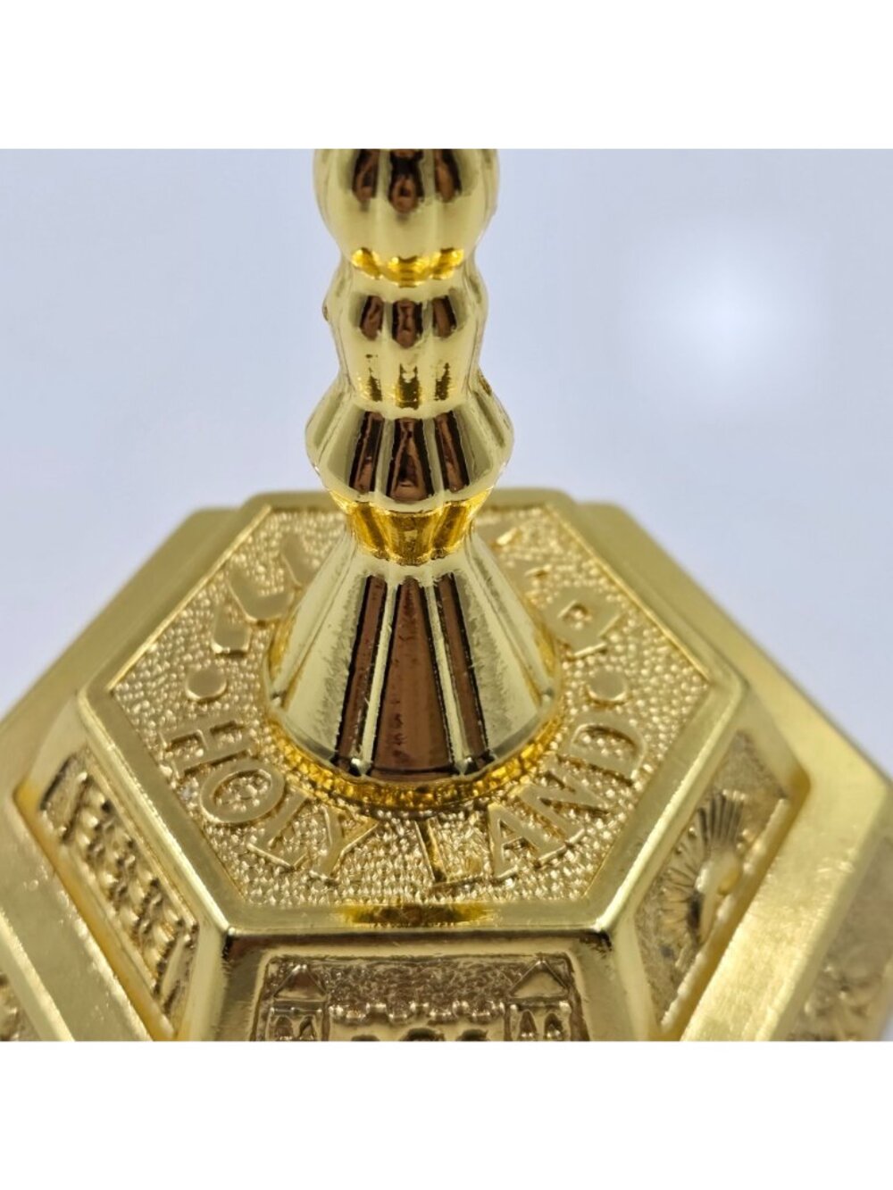 7 Taper Holy Land Symbols of the 12 Tribes of Israel Menorah Hexagonal Base - Picture 10 of 16